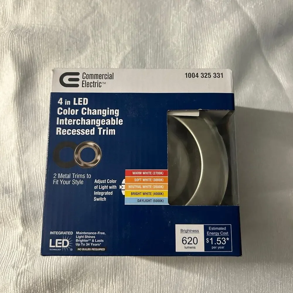 3 pack of LED 4in color changing interchangable recessed trim light